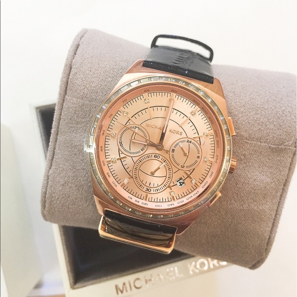 NWT Auth Michael Kors Chronograph Rose Gold Watch - Picture 4 of 5