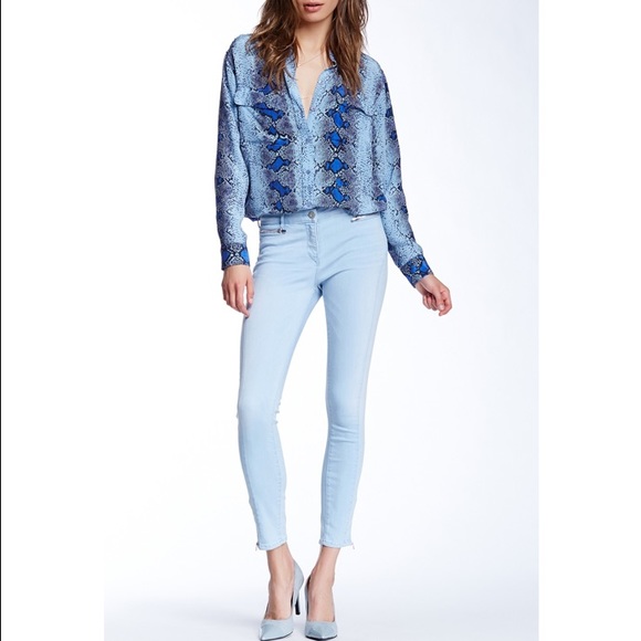 NWT 3x1 NYC Mid Rise Crop Wrap Zip Jean - Picture 1 of 6