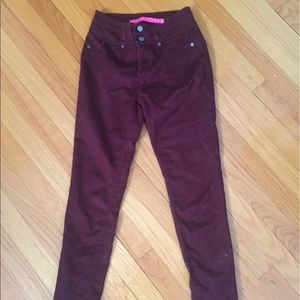 Maroon high waisted pants