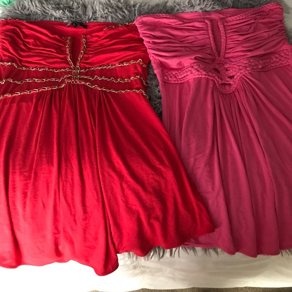 Sky size large pink and red tops