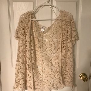 NW Lace button-up top