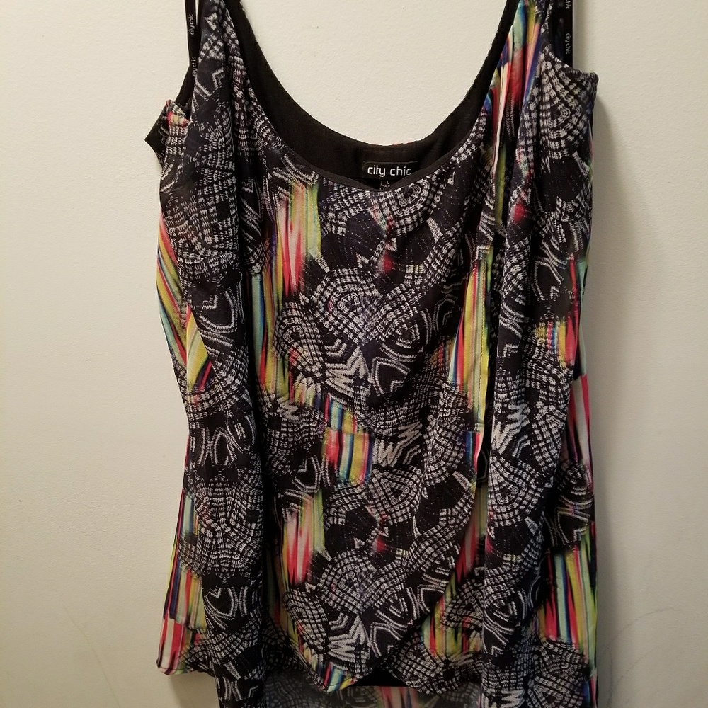 City chic plus size multicolored tank top