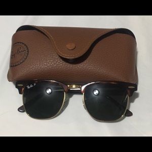 Ray-Ban Clubmaster (Polarized, Tortoise)