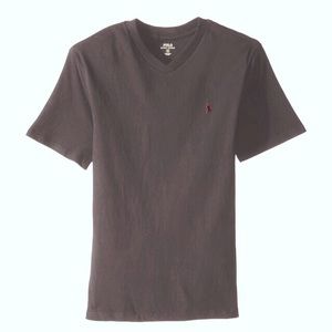 POLO Cotton Jersey V-Neck T-Shirt Artist Gray