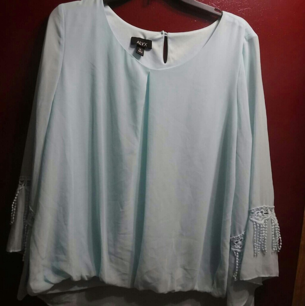 Baby blue blouse