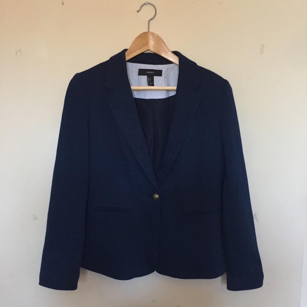 Forever 21 Navy Blue Blazer
