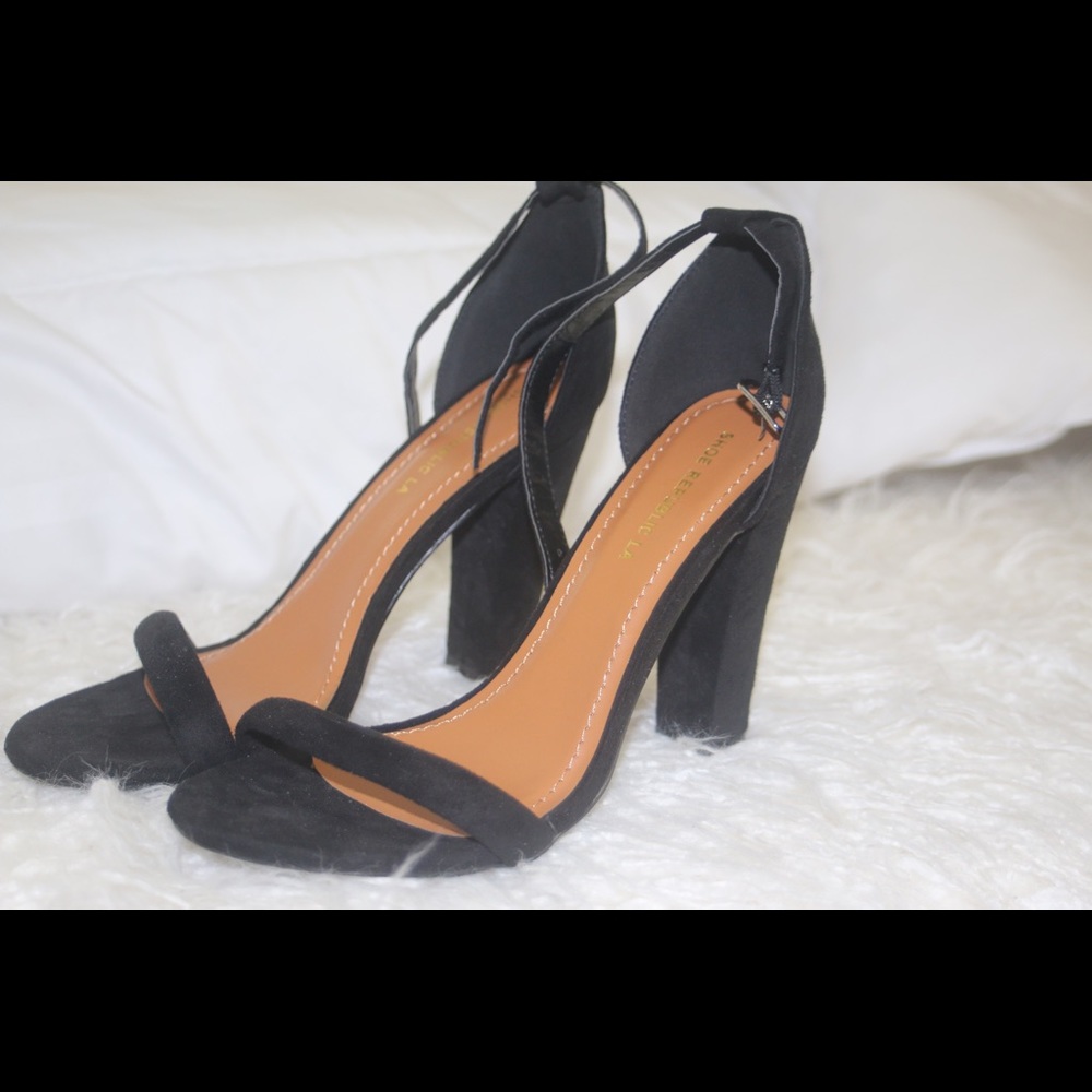 Black block heels