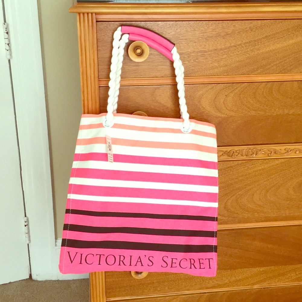 VS striped beach tote
