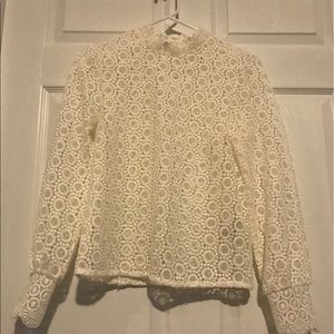 H&M lace long sleeve blouse
