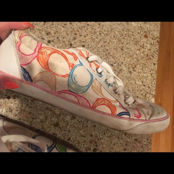 Coach multi color tennis shoes - Picture 2 of 3