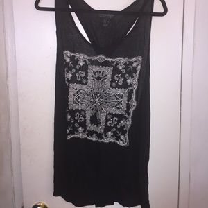 Plus Size Forever 21 Graphic High-Low Tank Top