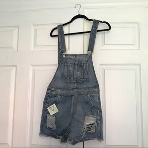 Jean overall shorts