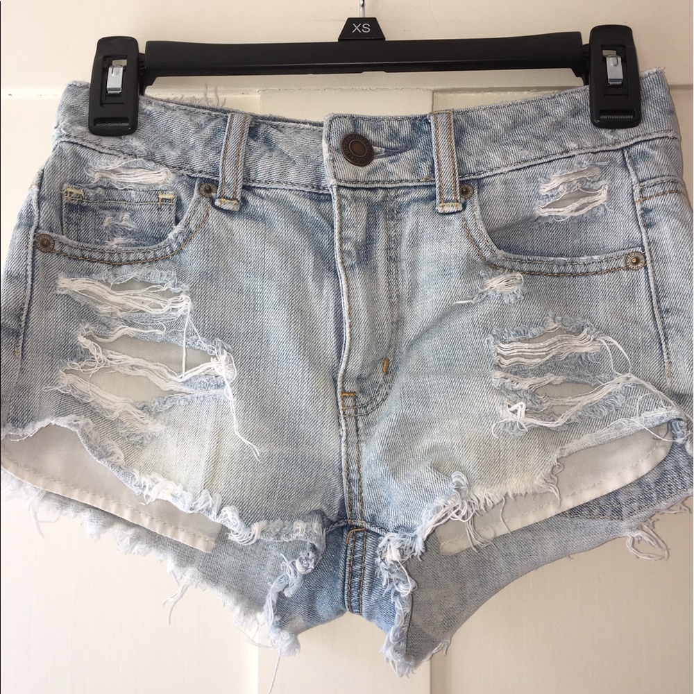 Denim, high waisted shorts