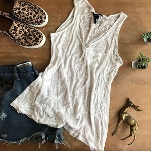 • H&M Floral Burnout Pocket Tank •