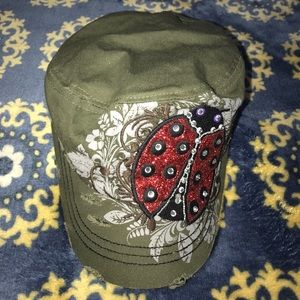 Distressed Olive Green Cap