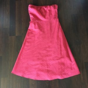 J. Crew strapless seersucker dress