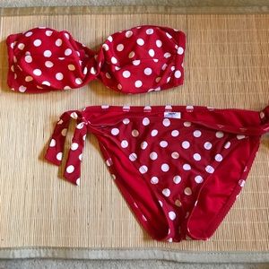 Red & White polka dot bikini