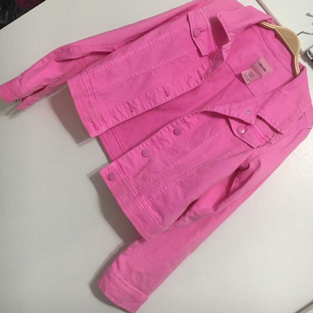 Cherokee Pink Jean Jacket