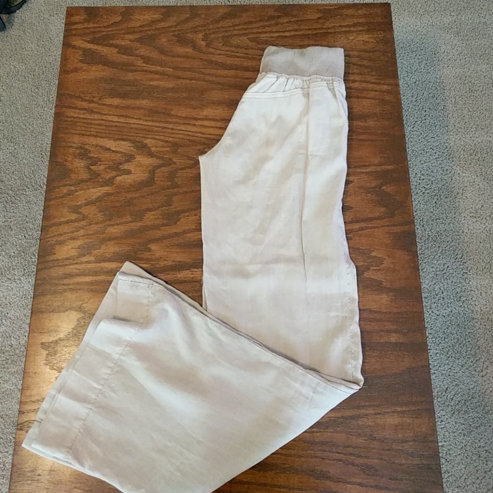 Bella Dahl wide leg drawstring linen pants