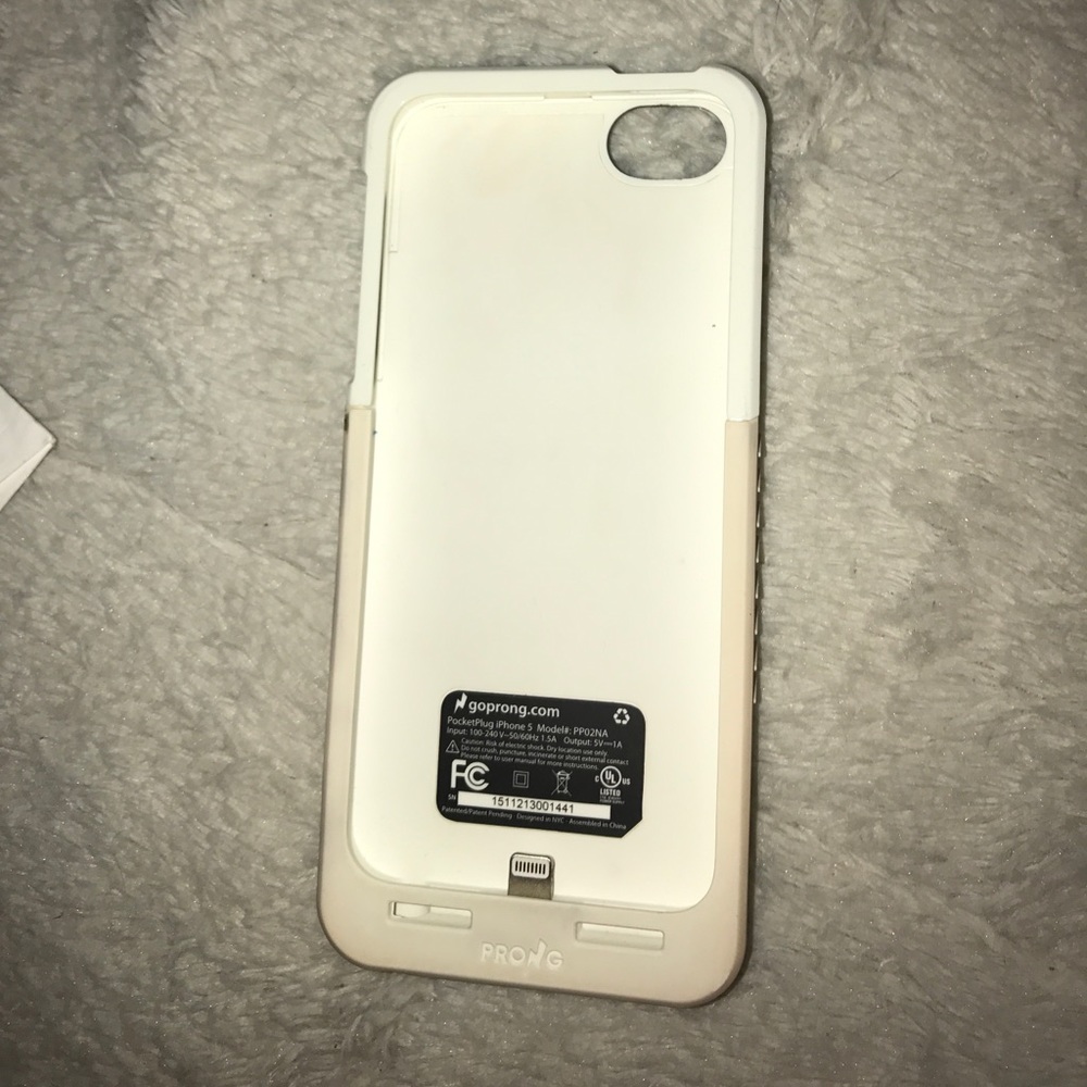 iPhone 5/5s case (white prong)