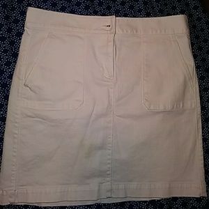 Ann Tylor Loft white jean skirt