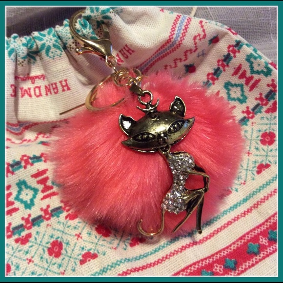 Unique Styles keychain Accessories New 3pc Bling Kitty Cat Keychain