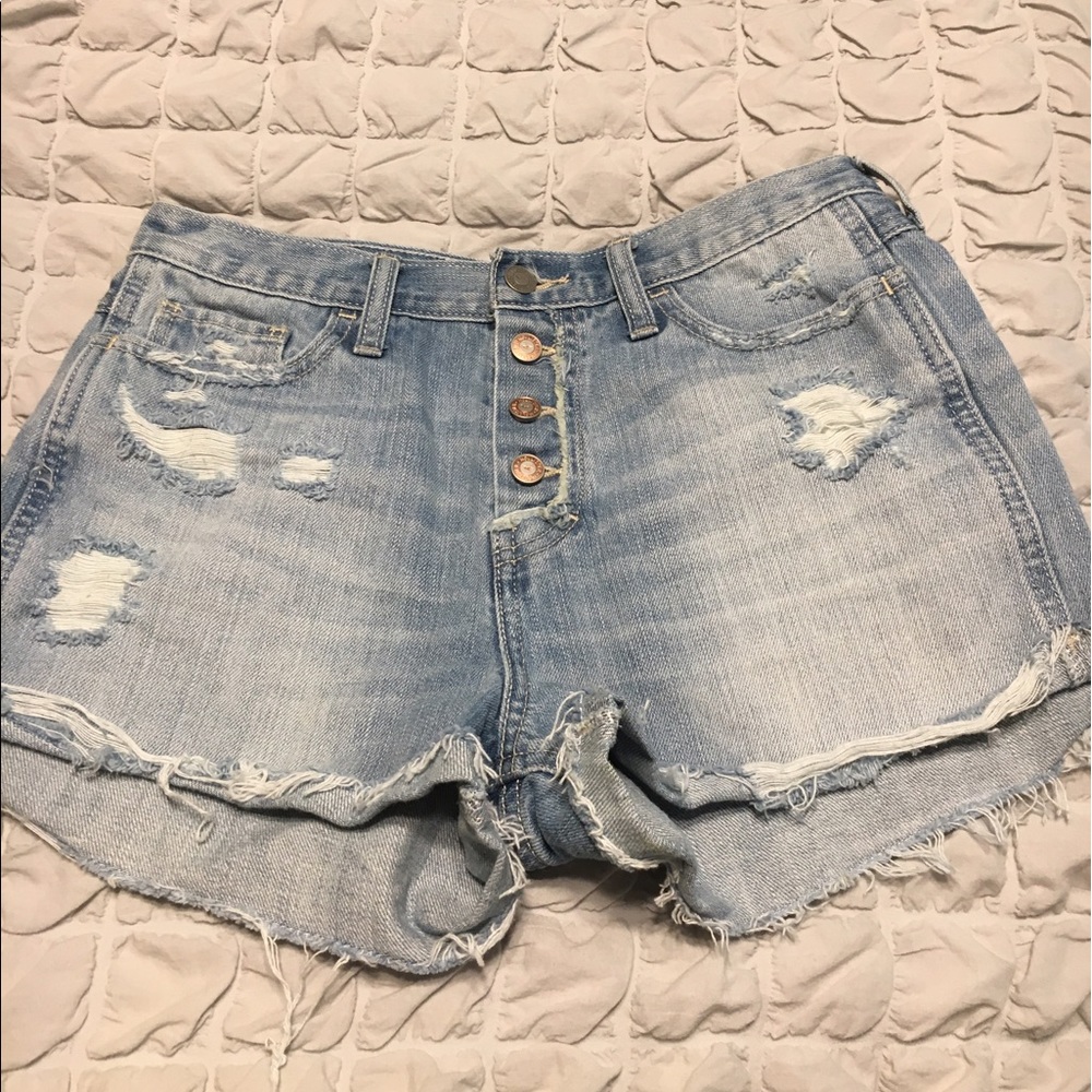 NWOT denim Hollister high rise shorts