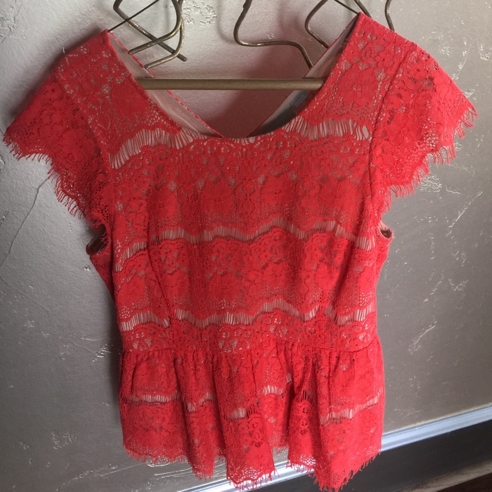 Anthropologie Maeve lace top. Sz M. Like new!