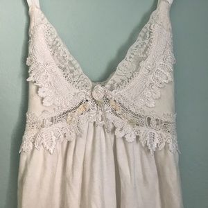 White lace vintage baby doll dress