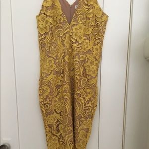 Dress the population lace midi dress