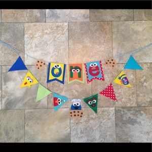 Cookie Monster ONE & long banners bundle for 1stBD