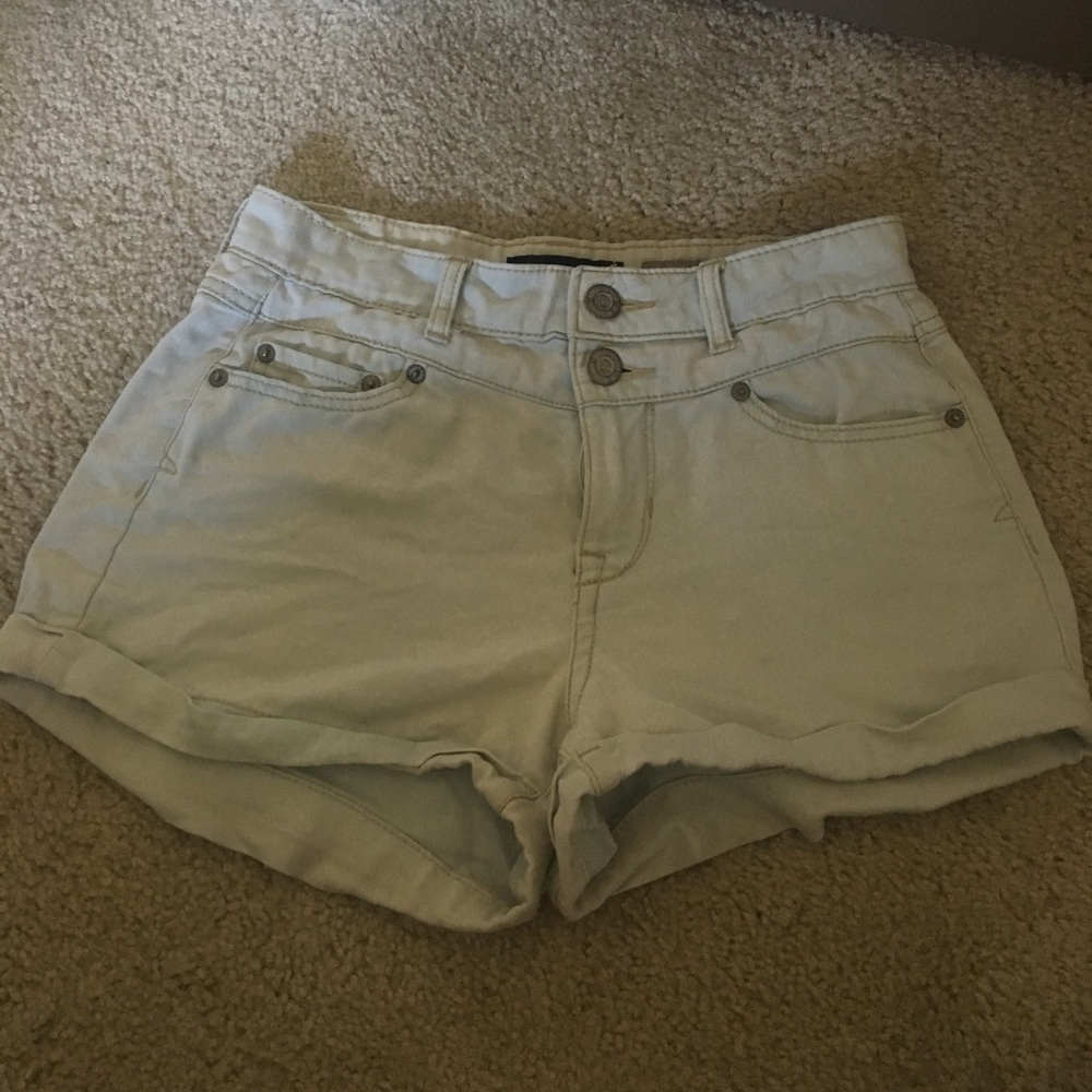 Light blue high waisted shorts