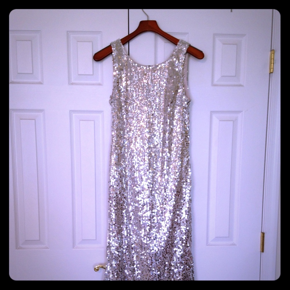 Silver Sequin Dress