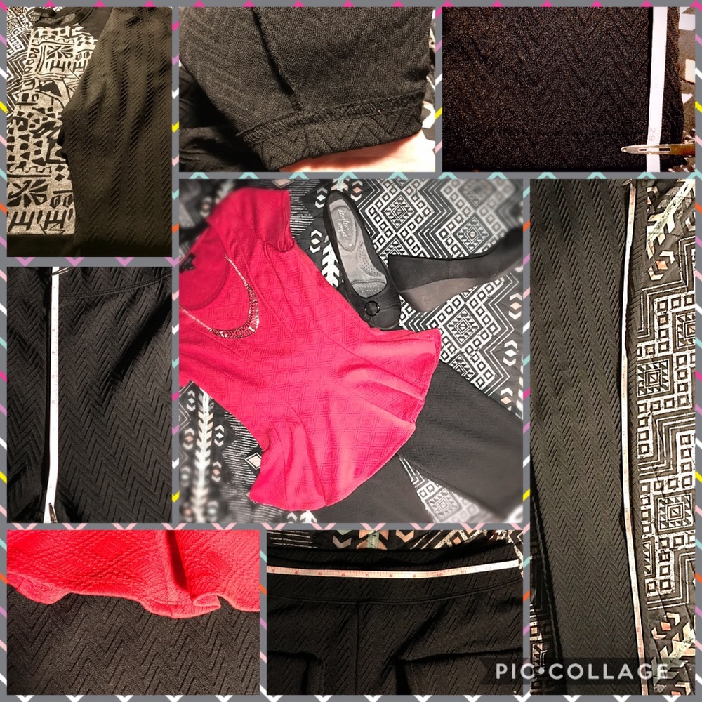 AZTEC SEMI-CROP TOP & TEXTURED LEGGINGS BUNDLE