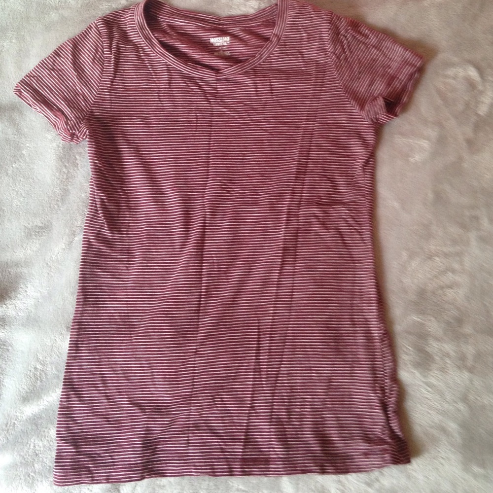 Maroon shirt with white stripes from Target😘