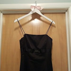 Black Satin Bridesmaids Dress