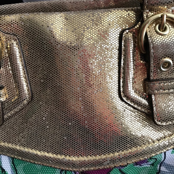 🎉HOST PICK🎉Pre-owned floral and gold Coach purse - Picture 5 of 8