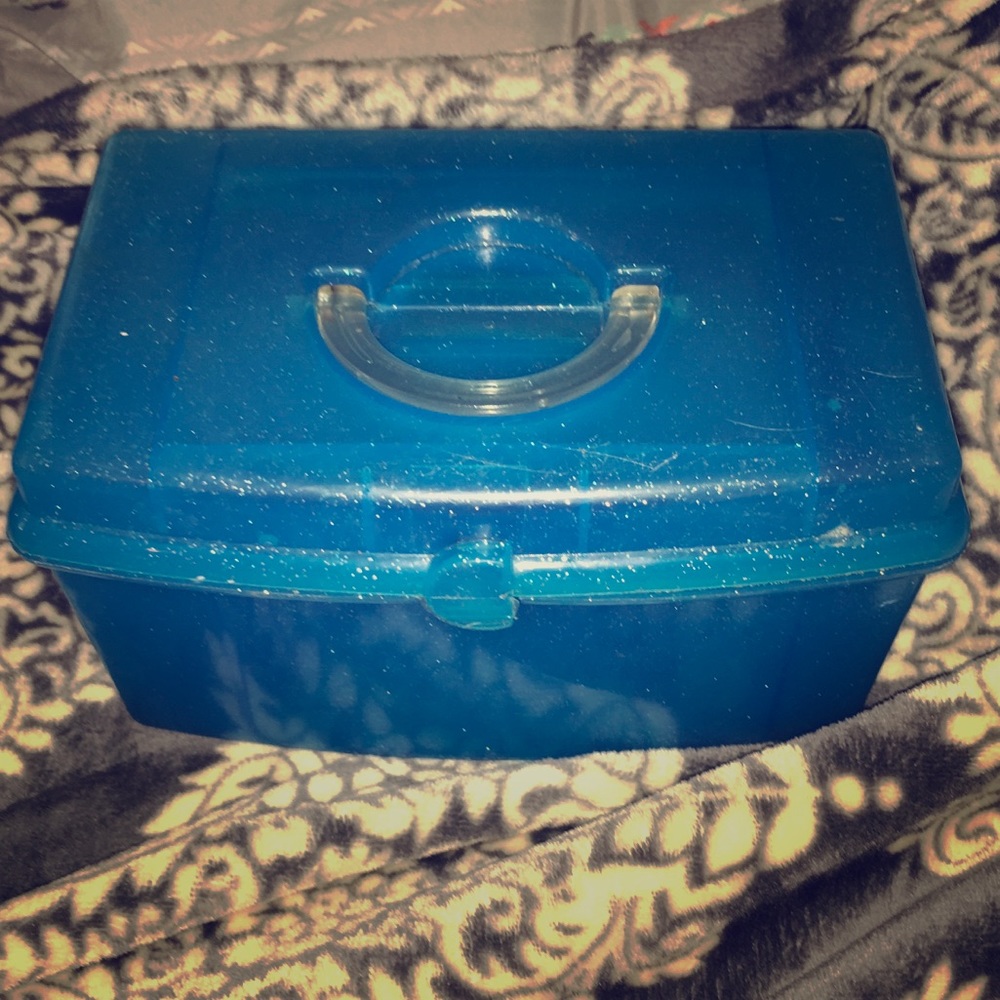 Blue makeup case