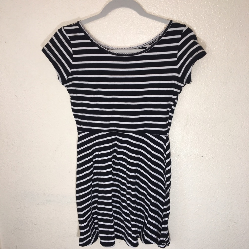 Black and White Striped Dress