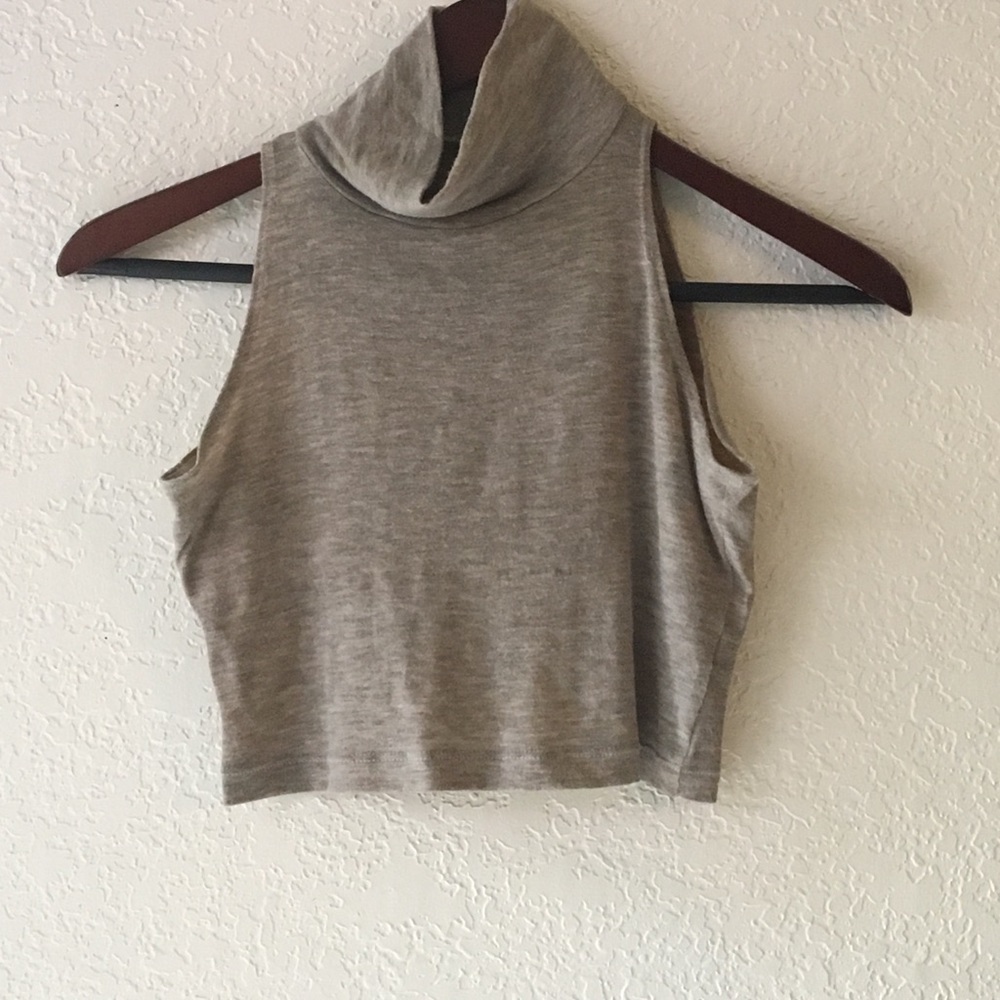 🐢 AMERICAN APPAREL CROP TOP TURTLE NECK/SMALL🐢