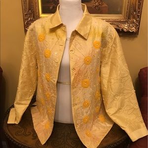 ANAGE Yellow 2x silk jacket