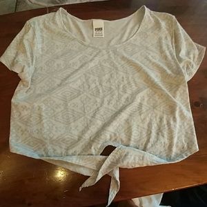 Victoria's Secret Pink Crop Tie shirt
