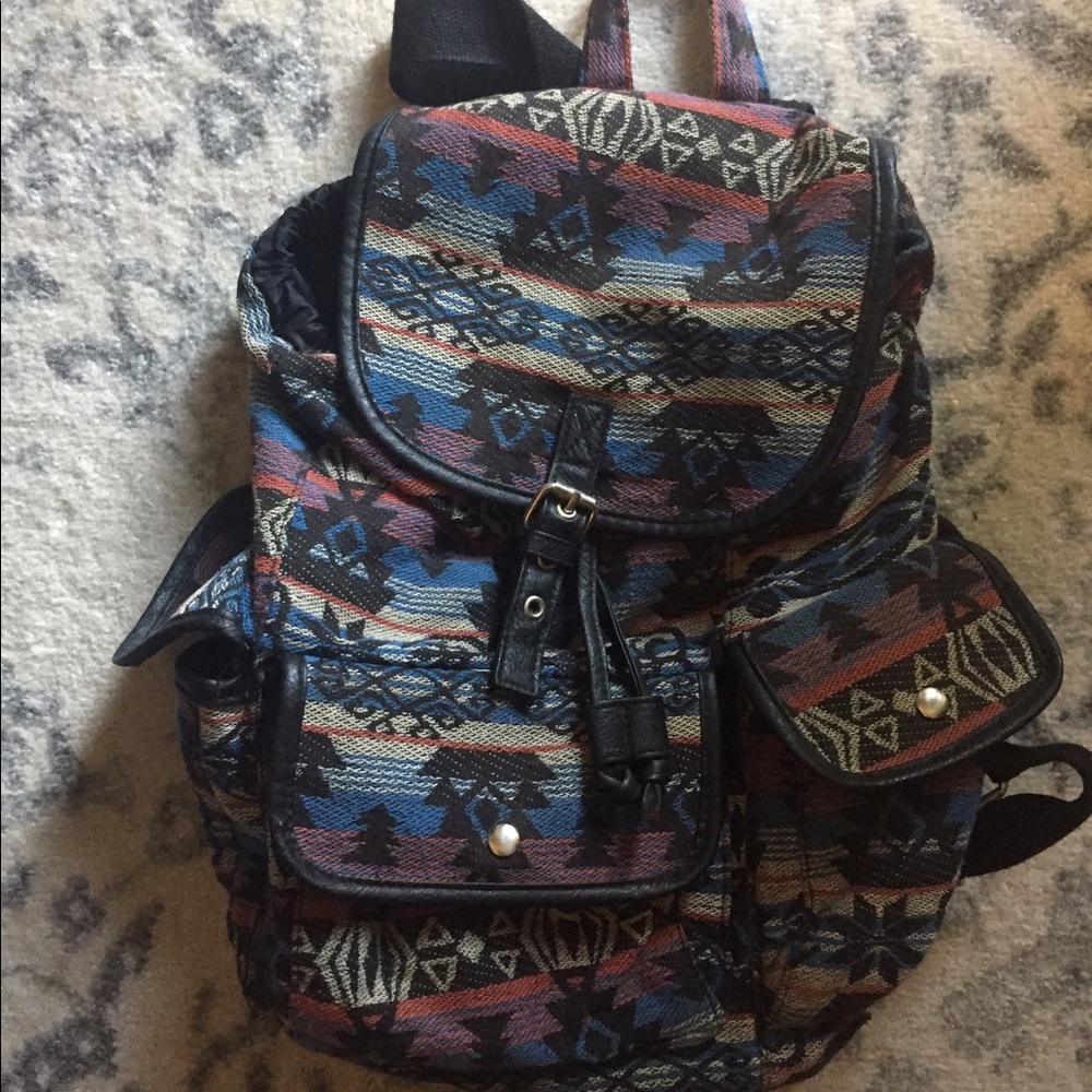 Tribal patterned backpack
