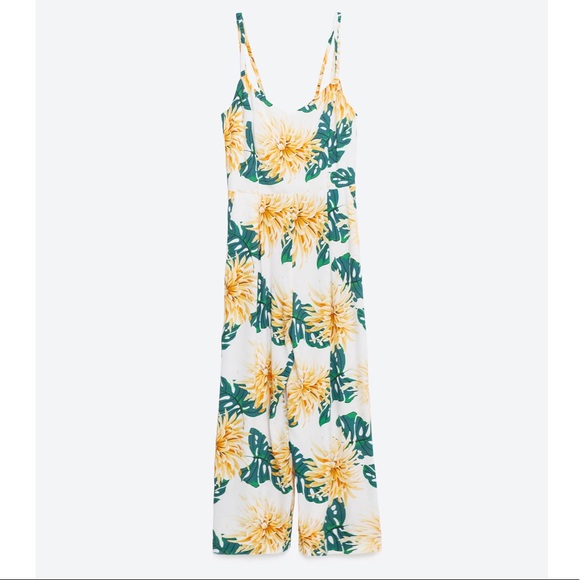 🌻Zara Floral Multicolor Printed Flowing Jumpsuit - Picture 7 of 8