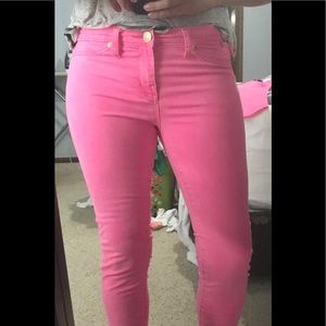 Rock & Republic Hot Pink skinny jeans, size 10.