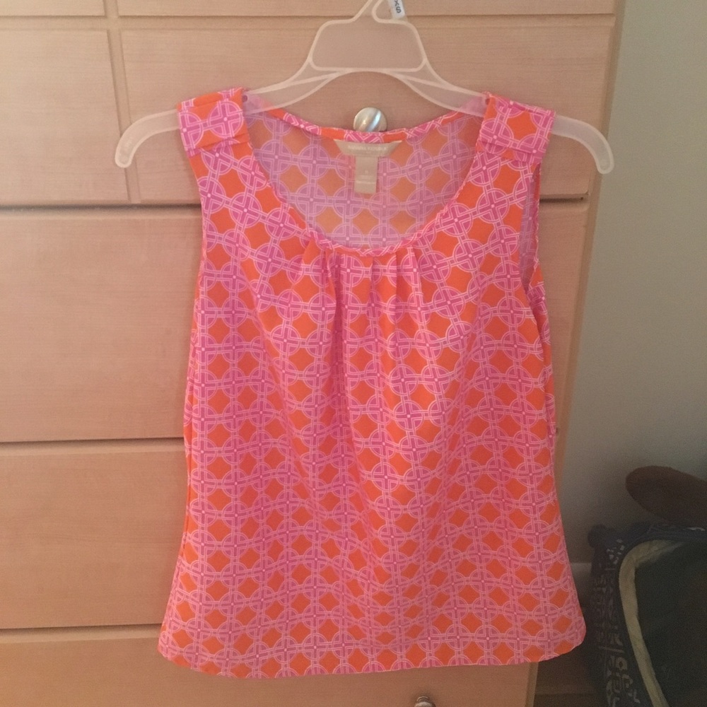 Banana Republic Silk Patterned Sleeveless Top