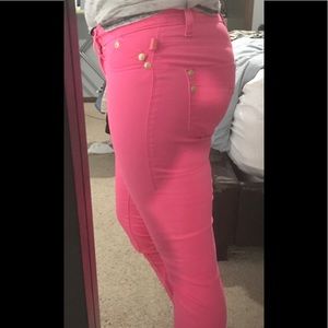 Rock & Republic Hot Pink skinny jeans, size 6.