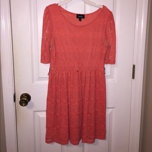 Coral Lace Dress