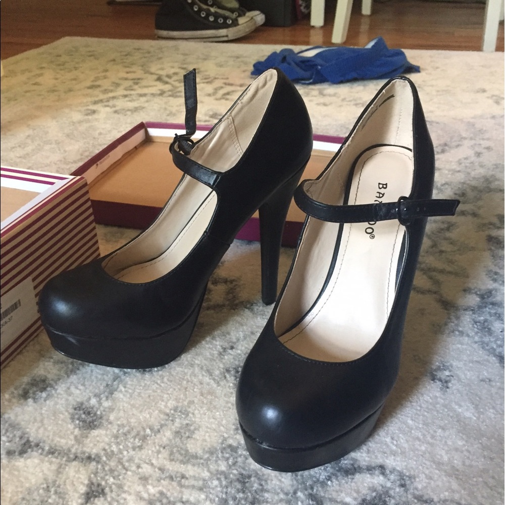 Black stiletto heels