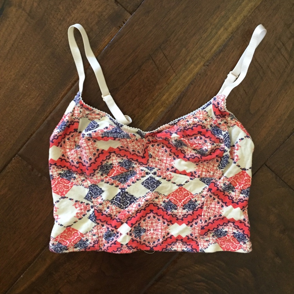 Free People Boho Patterned Crop Top